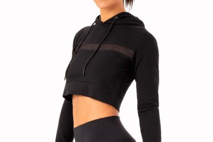 Factory Custom Ladies Hoodies Pull Over Sweat Shirts Women Crop Hoodies