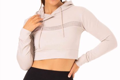 Factory Custom Ladies Hoodies Pull Over Sweat Shirts Women Crop Hoodies - Image 4