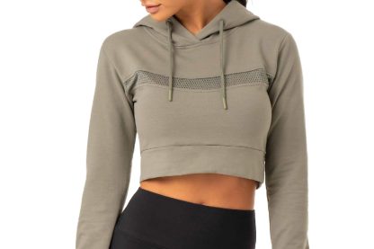 Factory Custom Ladies Hoodies Pull Over Sweat Shirts Women Crop Hoodies - Image 12