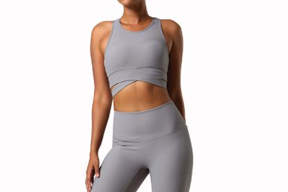 Custom Women's Two Pcs Gym Fitness Sets Athletic Fitness Women Yoga Set - Image 4