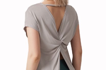 Women's Crew Neck Short Sleeve yoga Tee - Image 5