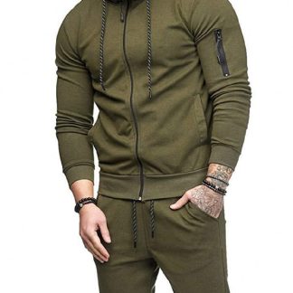 Custom men fleece tracksuit active wear set