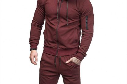 Custom men fleece tracksuit active wear set - Image 3