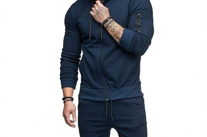 Custom men fleece tracksuit active wear set - Image 4