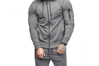 Custom men fleece tracksuit active wear set - Image 5