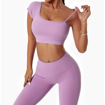 Custom Sexy Fitness Exercise Solid Color High Impact Yoga Sports Bra - Image 3