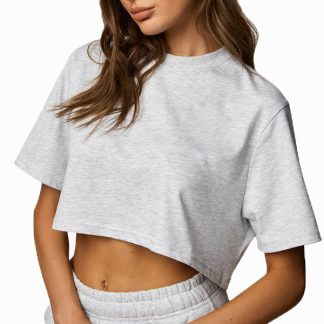 Custom High Quality Cotton Crop Top T shirt Oversize Gym Women T-shirts