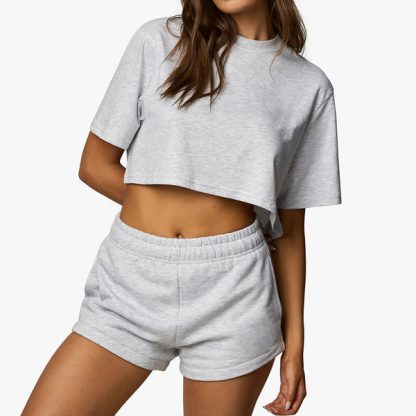 Custom High Quality Cotton Crop Top T shirt Oversize Gym Women T-shirts - Image 2