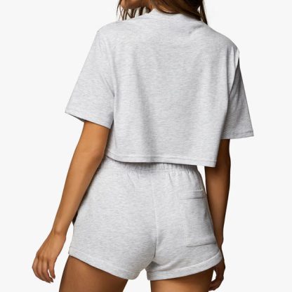 Custom High Quality Cotton Crop Top T shirt Oversize Gym Women T-shirts - Image 3