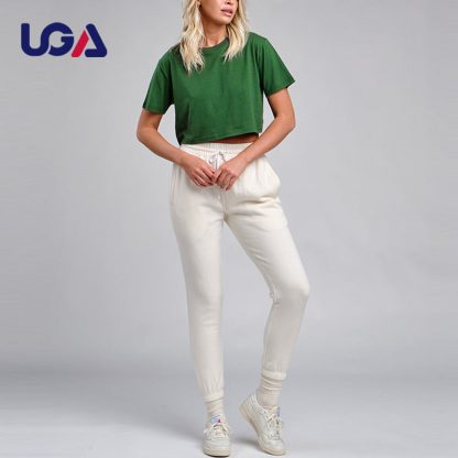 Women Short Body Crop Tops Oversize Blank Top Women Green Tees Cropped T shirts - Image 4