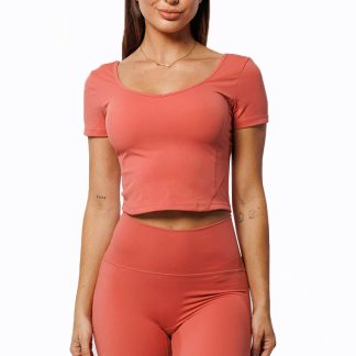Wholesale Yoga Gym Wear Women Slim Fit Custom Blank Crop Top T Shirt