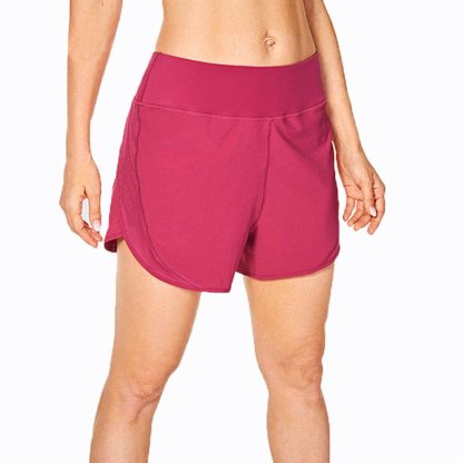 Womens Lightweight Quick-Dry Athletic Sports Running Workout Shorts with Zip Pocket - Image 2