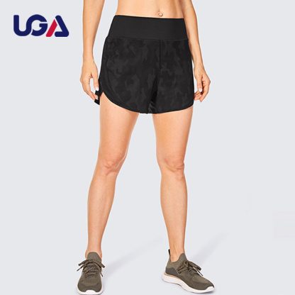 Womens Lightweight Quick-Dry Athletic Sports Running Workout Shorts with Zip Pocket - Image 4