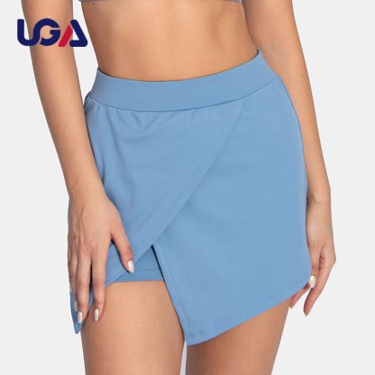 Sport Nude Feeling Ladies Gym Running Yoga Wear Shorts Casual Tennis Skirt With Pockets - Image 4