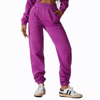 Winter Thick Fleece Sports Pants Cotton Loose Casual Warm Trousers Women Workout Sweatpants