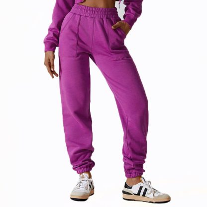 Winter Thick Fleece Sports Pants Cotton Loose Casual Warm Trousers Women Workout Sweatpants