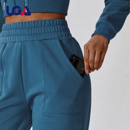 Winter Thick Fleece Sports Pants Cotton Loose Casual Warm Trousers Women Workout Sweatpants - Image 2