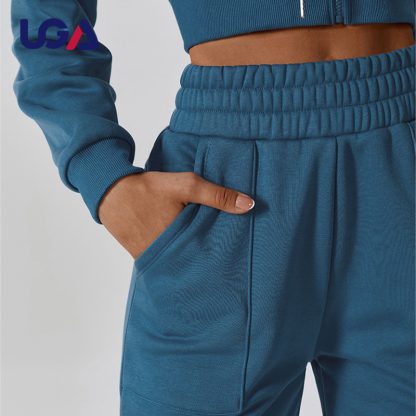 Winter Thick Fleece Sports Pants Cotton Loose Casual Warm Trousers Women Workout Sweatpants - Image 3