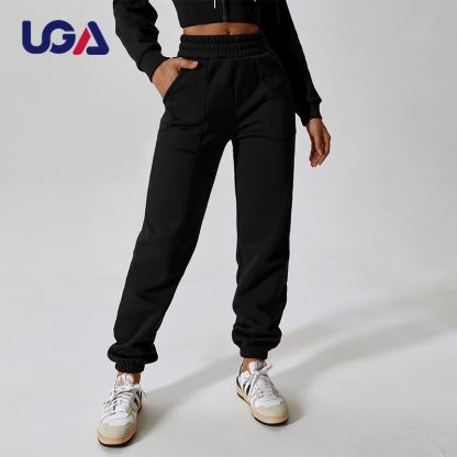 Winter Thick Fleece Sports Pants Cotton Loose Casual Warm Trousers Women Workout Sweatpants - Image 4