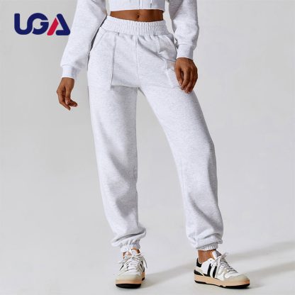 Winter Thick Fleece Sports Pants Cotton Loose Casual Warm Trousers Women Workout Sweatpants - Image 6