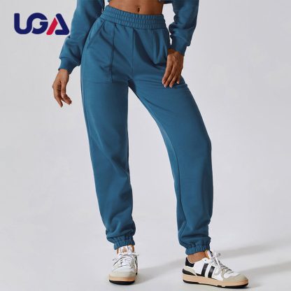 Winter Thick Fleece Sports Pants Cotton Loose Casual Warm Trousers Women Workout Sweatpants - Image 7