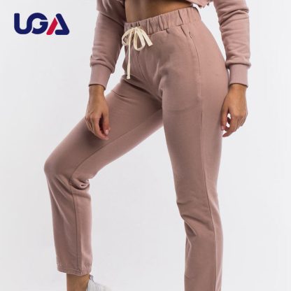 Wholesale Custom Plain Cotton Workout Sweat Pants Loose Fit Casual Sports Womens Joggers - Image 3