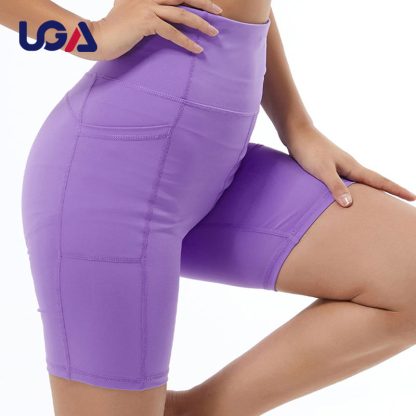 Custom Logo Sport Shorts Women High Waist Compression Workout Running Scrunch Butt Fitness Yoga Legging - Image 3