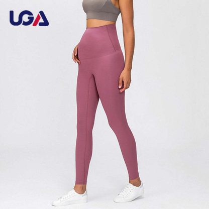 Pregnant Woman Buttery-soft High Rise Yoga Pants Sport Gym Four-ways Stretchy Fitness Workout Yoga Leggings - Image 2