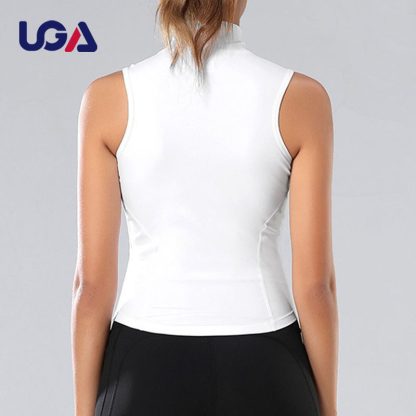 Sleeveless Comfort Sports Zip Running Turtleneck Shirt Sports Top Yoga Jacket - Image 2