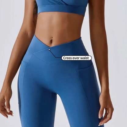 Workout Gym Legging Solid Yoga Pants Women Scrunch Butt Lift Workout Tight Fitness Yoga Leggings - Image 4