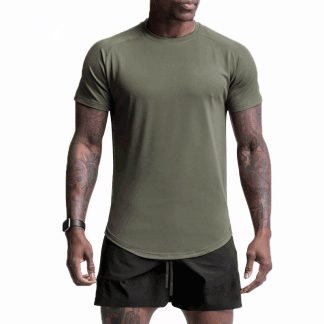 Gym Workout Fast Dry Custom Logo Men Slim Fit Mesh T Shirt Activewear Running Sports T Shirts