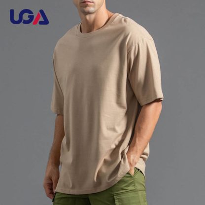 Wholesale Custom Mens Soft Cotton Oversized Fitness Plain Mens Designer T Shirts - Image 4