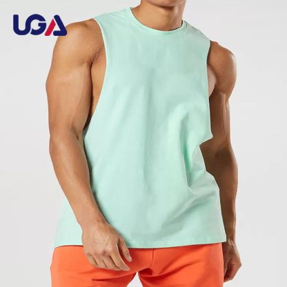 Custom Mens fitness Tank Tops Gym Breathable Gyms Running Tank Top - Image 4