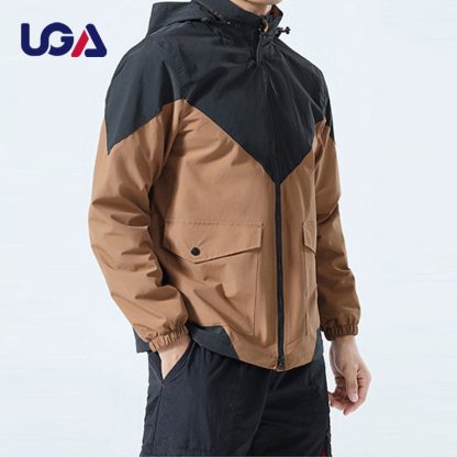 Wholesale Men Gym Sport Jacket Winter Workout Fitness Windbreaker Hoodie Jacket Coat With Zipper - Image 3