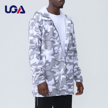 Fitness Activewear Wholesale Custom Logo Men Gym Jacket Zip Up Camo Jackets for Workout - Image 4