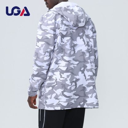 Fitness Activewear Wholesale Custom Logo Men Gym Jacket Zip Up Camo Jackets for Workout - Image 5