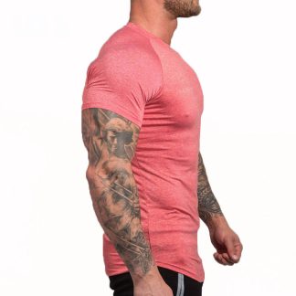 Workout Polyester Spandex Slim Fit T Shirt Gym Sports Fitness Compression T Shirt