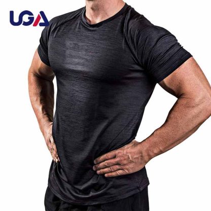Gym High Elastic Athletic Compression Sports Breathable Men Training T Shirt - Image 3