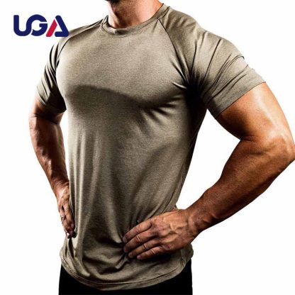 Gym High Elastic Athletic Compression Sports Breathable Men Training T Shirt - Image 4