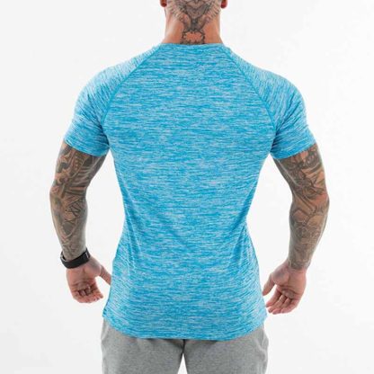 Wholesale Customized Gym Activewear Men Workout Sports Fitness Dry Fit Compression T Shirts - Image 2