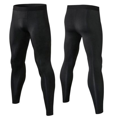 Custom 4 needles Mens Compression Gym Leggings Yoga Basketball Running Compression Tights - Image 5