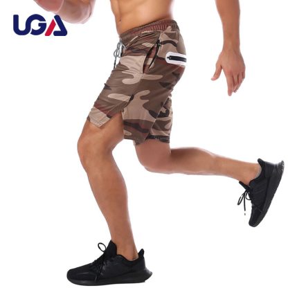 Running Shorts 2 In 1 Double Layers Quick Dry Gym Sport Fitness Jogging Workout Men Shorts - Image 4