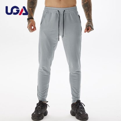 Oem Men Joggers Pants Zipper Pockets Cotton Spandex Sportswear Training Sweatspants - Image 3