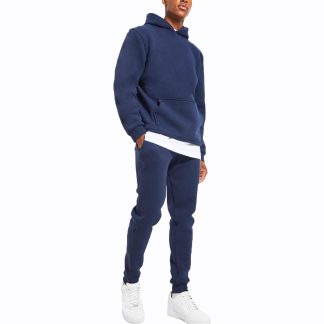 Unisex Luxury Stacked Sweatsuit Men Hoodie Jogger Set Winter Thick Plain Custom Tech Fleece Tracksuit