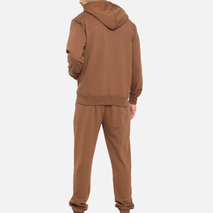 Winter Customized Logo Printing Gym Fitness Wear Fleece Fabric Men Tracksuit - Image 5
