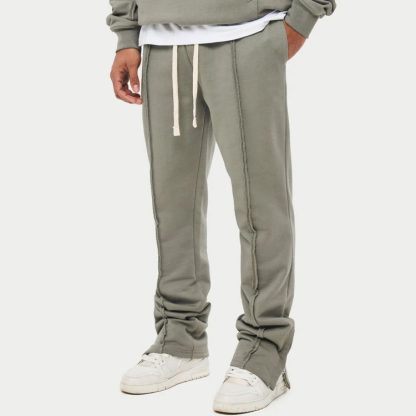 100% Cotton Dropped Shoulder Hoodie Heavy Weight Men Oversized Tracksuits With Kangaroo Pockets - Image 3