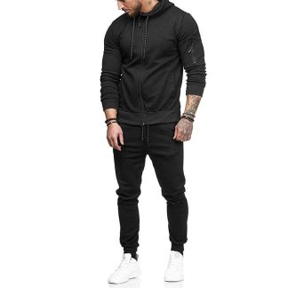 Customized Label Gym Activewear Jogger Hoodies Suit Sports Men Fitness Tracksuit