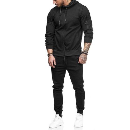 Customized Label Gym Activewear Jogger Hoodies Suit Sports Men Fitness Tracksuit
