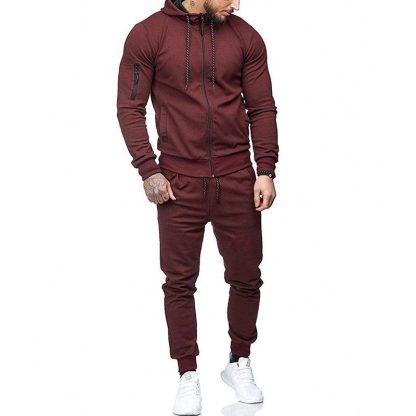 Customized Label Gym Activewear Jogger Hoodies Suit Sports Men Fitness Tracksuit - Image 2