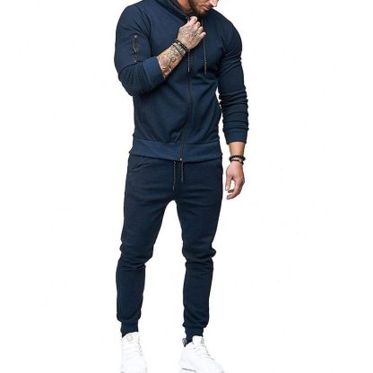 Customized Label Gym Activewear Jogger Hoodies Suit Sports Men Fitness Tracksuit - Image 3